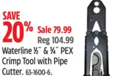 Canadian Tire Dependable Plumbing Combo PEX Crimp Tool with Pipe Cutter, 1/2 & 3/4-in offer
