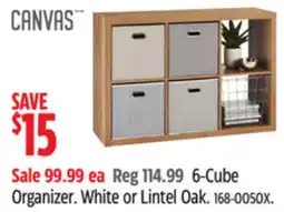 Canadian Tire CANVAS 6-Cube Organizer offer