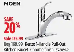 Canadian Tire Moen Renzo 1-Handle Pull-Out Kitchen Faucet offer