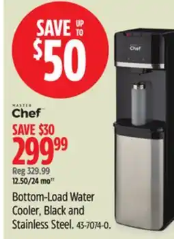 Canadian Tire Master chef Bottom-Load Water Cooler, Black and Stainless Steel offer
