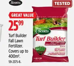 Canadian Tire Scotts Turf Builder Fall Lawn Fertilizer offer