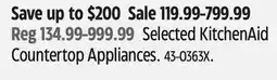 Canadian Tire Selected KitchenAid Countertop Appliances offer