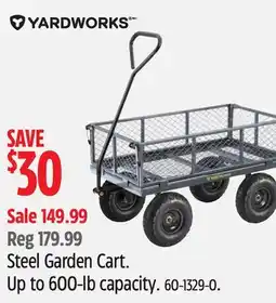 Canadian Tire Yardworks Steel Garden Cart offer
