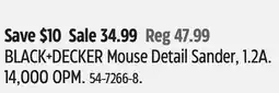 Canadian Tire BLACK+DECKER Mouse Detail Sander, 1.2A offer