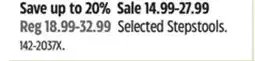 Canadian Tire Selected Stepstools offer