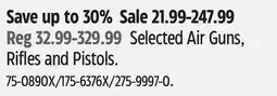 Canadian Tire Selected Air Guns, Rifles and Pistols offer