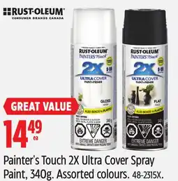 Canadian Tire Rust-Oleum Painter's Touch 2X Ultra Cover Spray Paint, 340g offer