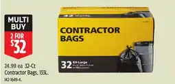 Canadian Tire Contractor Bags, 133L offer