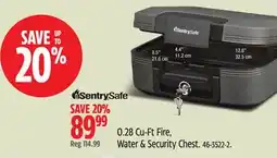 Canadian Tire SentrySafe 0.28 Cu-Ft Fire, Water & Security Chest offer