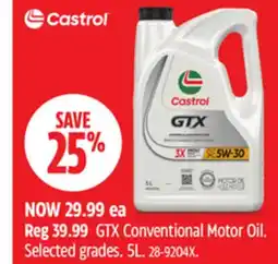 Canadian Tire Castrol GTX Conventional Motor Oil offer