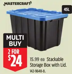 Canadian Tire Mastercraft Stackable Storage Box with Lid offer