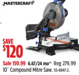Canadian Tire Mastercraft 10˝ Compound Mitre Saw offer