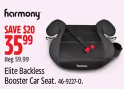 Canadian Tire Harmony Elite Backless Booster Car Seat offer