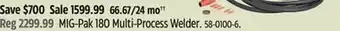 Canadian Tire MIG-Pak 180 Multi-Process Welder offer