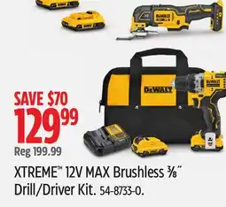 Canadian Tire Dewalt XTREME 12V MAX Brushless 3⁄8˝ Drill/Driver Kit offer