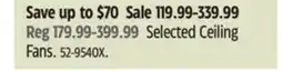 Canadian Tire Selected Ceiling Fans offer