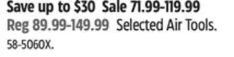 Canadian Tire Selected Air Tools offer