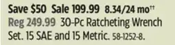 Canadian Tire MAXIMUM 30-Pc Ratcheting Wrench Set offer