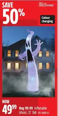 Canadian Tire For Living Inflatable Ghost offer