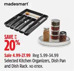 Canadian Tire Madesmart Selected Kitchen Organizers, Dish Pan and Dish Rack offer