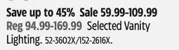 Canadian Tire Canvas Selected Vanity Lighting offer