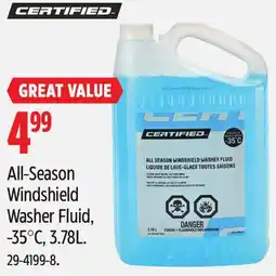 Canadian Tire Certified All-Season Windshield Washer Fluid offer