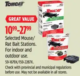 Canadian Tire Tomcat Selected Mouse/ Rat Bait Stations offer