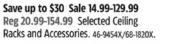 Canadian Tire Mastercraft Selected Ceiling Racks and Accessories offer