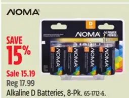 Canadian Tire Alkaline D Batteries, 8-Pk offer