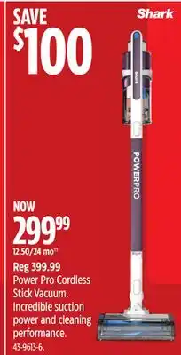 Canadian Tire Shark Power Pro Cordless Stick Vacuum offer