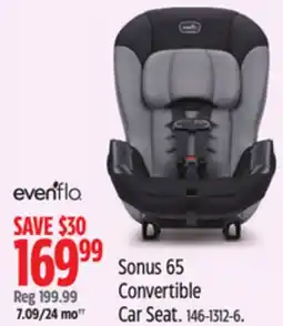 Canadian Tire Evenflo Sonus 65 Convertible Car Seat offer