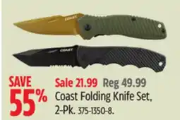 Canadian Tire Coast Folding Knife Set, 2-Pk offer