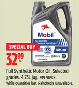 Canadian Tire Mobil Full Synthetic Motor Oil offer