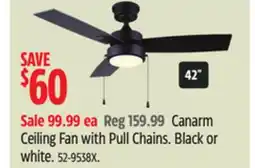 Canadian Tire Canarm Ceiling Fan with Pull Chains offer