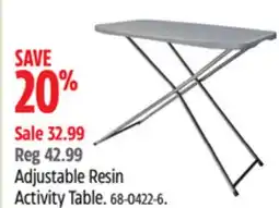 Canadian Tire Adjustable Resin Activity Table offer