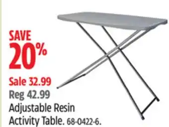 Canadian Tire Adjustable Resin Activity Table offer