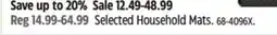Canadian Tire Selected Household Mats offer