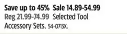 Canadian Tire Dewalt Selected Tool Accessory Sets offer