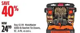 Canadian Tire MotoMaster 3000-lb Ratchet Tie-Downs, 10´, 4-Pk offer