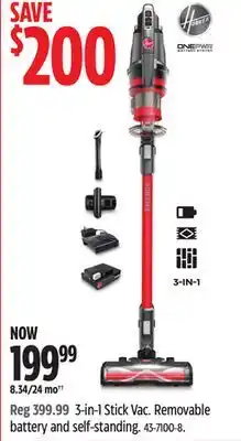 Canadian Tire 3-in-1 Stick Vac offer
