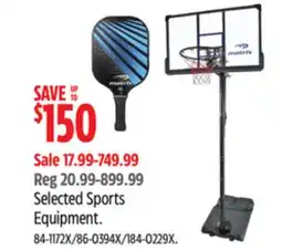 Canadian Tire Selected Sports Equipment offer