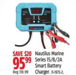 Canadian Tire MotoMaster Nautilus Marine Series 15/8/2A Smart Battery Charger offer