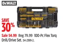 Canadian Tire DEWALT 100-Pc Flex Torq Drill/Drive Set offer