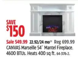 Canadian Tire CANVAS Marseille 54˝ Mantel Fireplace offer