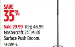 Canadian Tire Mastercraft 24˝ Multi Surface Push Broom offer