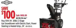 Canadian Tire Briggs & Stratton Gas Snowblower with Electric Start, Power Steering & Heated Grips, 24 offer