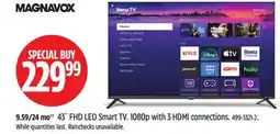 Canadian Tire Magnavox 43˝ FHD LED Smart TV. 1080p with 3 HDMI connections offer