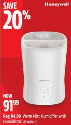 Canadian Tire Honeywell Warm Mist Humidifier with Humidistat offer