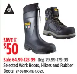 Canadian Tire Stanley Selected Work Boots, Hikers and Rubber Boots offer