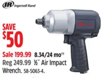 Canadian Tire Ingersoll Rand 1⁄2˝ Air Impact Wrench offer